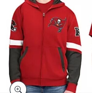 Tampa Bay Buccaneers NFL Licensed Red and Gray Adult XL Hoodie NIB Unisex